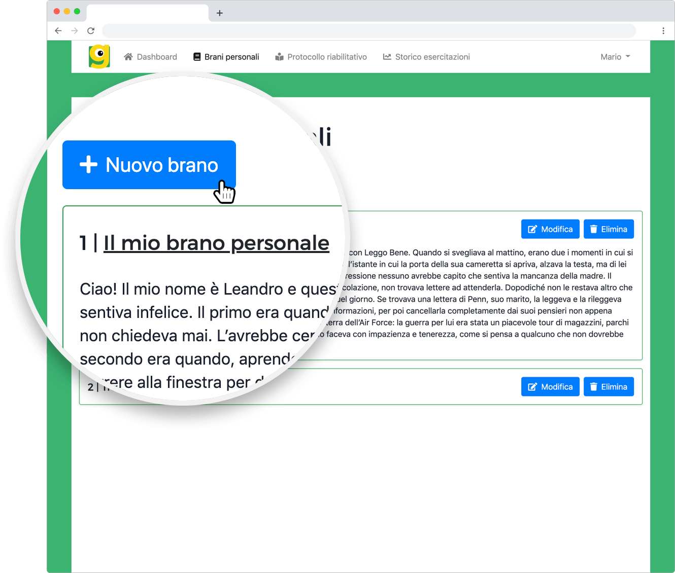 Personalizza la tua esercitazione